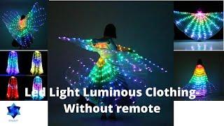 Led Light Luminous Clothing  Without remote Belly DanceLEDChildren Performance Fluorescent Butterfly