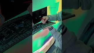 Flexible LED module installation process. #ledscreen #ledvideowall