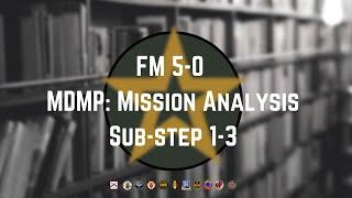 MDMP:  Mission Analysis (Including sub-steps 1-3)