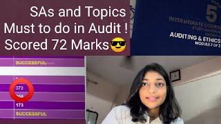 SAs and topics must to do.  | AUDIT | CA INTERMEDIATE | 2025