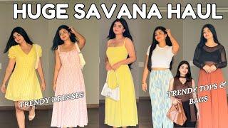 HUGE SAVANA TRY ON  HAUL | TRENDY DRESSES, TOPS, BAGS & ACCESSORIES🩷️