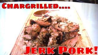 Chargrilled Jamaican Jerk Pork! Cooked over Hardwood Lump!