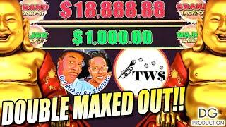 Maxed out Grand Major Jackpots @TrumpetWIFEslots @Getrichordieslotting Las Vegas Casino Slot Machine