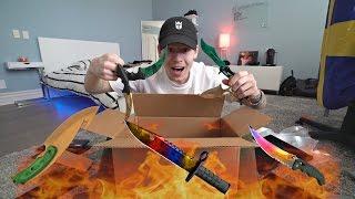 REAL LIFE KNIFE UNBOXING! INSANE CS:GO KNIVES