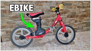 Como hacer bicicleta ebike eléctrica infantil para niño | bicicleta de batería con taladro de pila