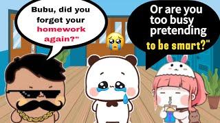 Bubu Gets Insulted At School  And Dudu Spanks The Bullies! | Bubuanddudu | Bubu Dudu Stories