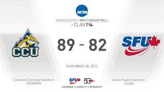 SFU Clan Men's Basketball: SFU vs. CCU - November 20, 2015