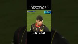 Abdukodir Xusanov FC ARSENALga Qarshi Uchrashuvdagi Xarakatlari  (0:6)