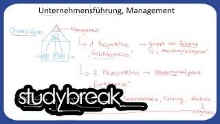 Management, Organisation, Aufgaben | Unternehmensführung