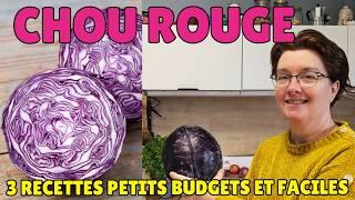  3 recettes économiques avec du chou rouge | Recettes petit budget et faciles à faire 