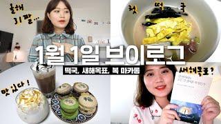 아니.. 뭐 했다고 벌써 2021년이야??? | 둘째딸 새해 VLOG 첫 떡국 끓이기, 새해목표 세우기, 책 사기