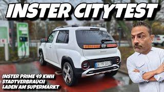 Hyundai Inster CITYTEST! Laden am Supermarkt, Verbrauch uvm im Elektroauto Check. #ev #cars