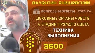 Каббала. ДУХОВНЫЕ ОРГАНЫ ЧУВСТВ. 4 СТАДИИ ПРЯМОГО СВЕТА. ТЕХНИКА ВЫПОЛНЕНИЯ. Вопросы и ответы