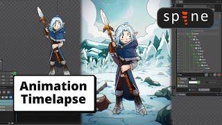 Yuki, the Sorcerer - Spine 2D Animation Timelapse