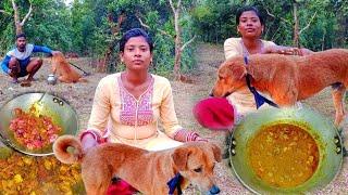 First Time Eating Indonesia food || Dog Meat Eating By Tribes #villagetriballife