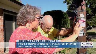 Lubbock family accepting prayer requests on cross in front yard