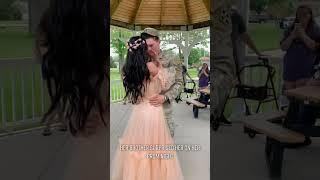 Soldier Surprises Sister on Her Prom Night ️ #soldiercominghome