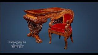 Royal Italian Writing Desk and Armchair | M.S. Rau