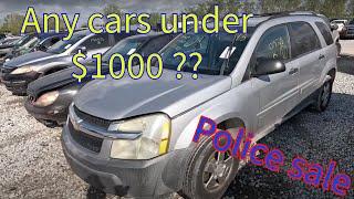 Looking for cars under $1000 Indianapolis Police Impound Auction