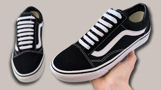 HOW TO BAR LACE VANS OLD SKOOLS (Best Way)