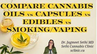 Compare Cannabis Oils vs Capsules vs Smoking.