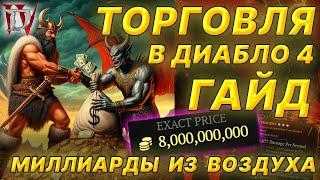 Diablo 4, ТОРГОВЛЯ - ГАЙД / МИЛЛИАРДЫ в несколько кликов