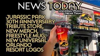 Jurassic Park 30th Anniversary Tribute Store, New Freestyle Mug; New Universal Orlando Resort Logos