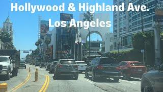 Exploring Los Angeles, California: Hollywood and Highland Ave. Driving Tour (2024) 4K