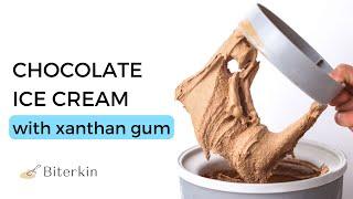 PERFECT CHOCOLATE ICE CREAM | WITH XANTHAN GUM - No eggs, perfect mouthfeel! With chocolate & cocoa.