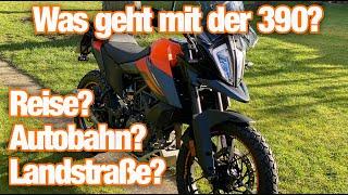 KTM 390 ADV tauglich für Landstraße, Autobahn, Reise? + V-Max Test