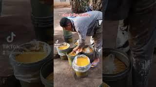 Golden yellow paint production #paintexperts #emulsionpaint #school #churchservice #banks #construct