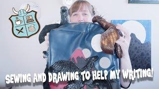 SEWING AND DRAWING TO HELP MY WRITING!