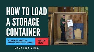 How to Load a Portable Storage Container for Moving - How to Load a U-Haul U-box For Moving