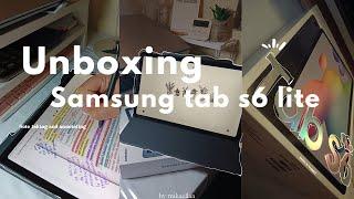 Unboxing Samsung tab s6 lite in 2023 | annotating and note taking test  , studying out, study vlog