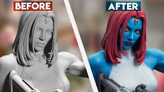 Painting a $700 X-Men Mystique Statue 