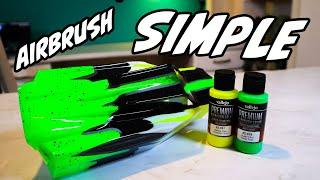 Painting An RC Car Body Shell & Learning New Tricks  - How To Airbrush Paint!