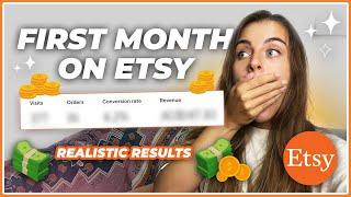 First month on Etsy selling digital downloads // REALISTIC results & beginner tips! 