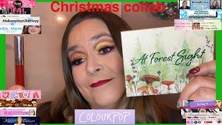 Christmas collab with smaller youtubers making a Christmas look with #colourpop x raw beauty kristi