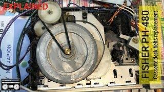 FISHER PH-480 Boombox Cassette Deck Belts Replacement Explained