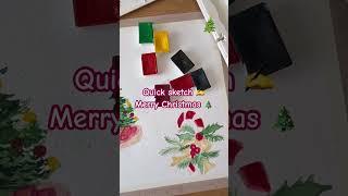 Watch the process of the sketch on my channel#sketch#art#christmasart#christmas#paint#merrychristmas