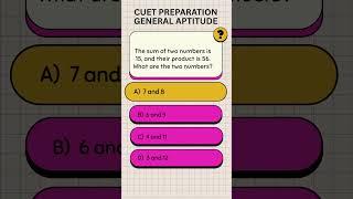 Must-Know MCQs for CUET UG 2025 - General Aptitude - 10 #cuet2025 #cuetpreparation #generalaptitude