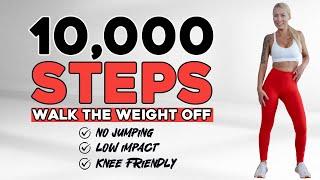 10000 STEPS IN 60 Min - Walking FAT BURN Workout to the BEAT, Super Fun, Knee Friendly, No Jumping