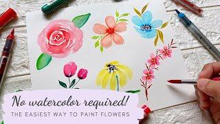 Easy Flower Painting for Beginners | Step by Step Tutorial on How to Paint Loose Florals