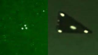 Triangle Shaped UFO Filmed By Night Vision Camera Over Spain Near Puig Campana Mountain