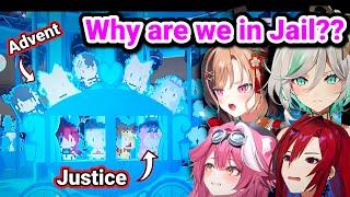 Gigi and Justice noticed that they're the ones in Jail instead of Advent at the HoloFes |Hololive|