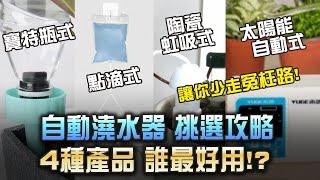 【K 3C】盆栽自動澆水器挑選攻略 4款產品實測PK!｜園藝、花卉、太陽能、DIY、盆栽