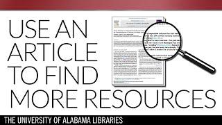 How to Use an Article to Find More Sources