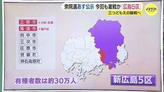 衆院選あす公示　今回も激戦か「新広島５区」　三つどもえの論戦へ