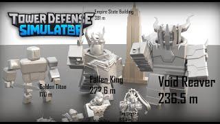 Enemy Size Comparison (Tower Defense Simulator)