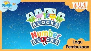 Lagu Pembuka | Yuk Cari Tahu! : Alphablocks  & Numberblocks Mentaritv | dengan lirik lagu